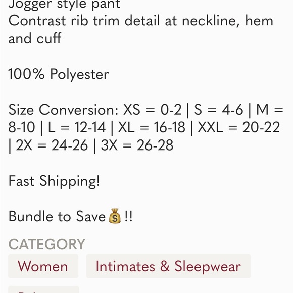 Harry Potter Pajama Set Women Loungewear Sleepwear Size XL NWT - Picture 5 of 6